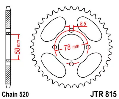 JTR 815 hátsó lánckerék