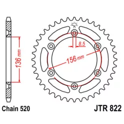 JTR 822 lánckerék