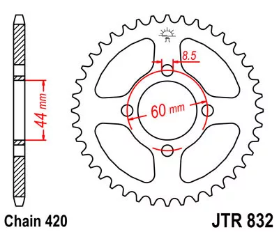 JTR 832 lánckerék