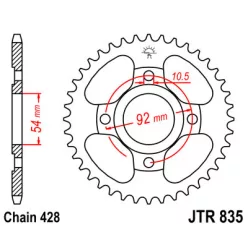 JTR 835 lánckerék