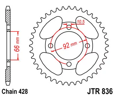 JTR 836 lánckerék