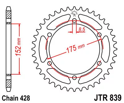 JTR 839 lánckerék