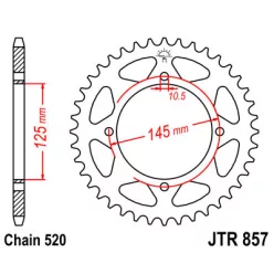 JTR 857 lánckerék
