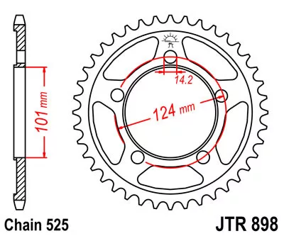 JTR 898 lánckerék