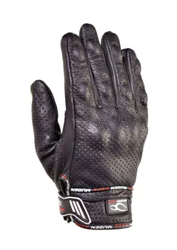 Mugen Race MNR-3708 Black bőrkesztyű