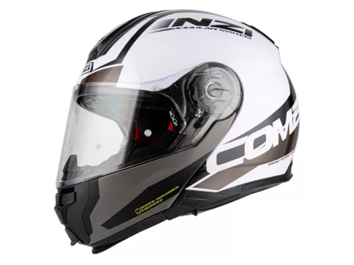 NZI COMBI 2 DUO Shock White/Black  Felnyitható Bukósisak