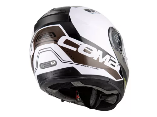 NZI COMBI 2 DUO Shock White/Black  Felnyitható Bukósisak