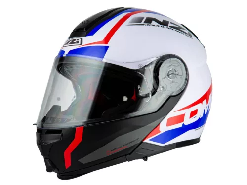 NZI COMBI 2 DUO Shock White/Red  Felnyitható Bukósisak