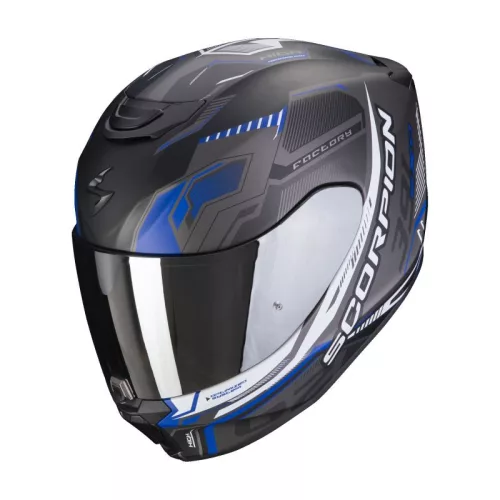 SCORPION EXO-391 HAUT MATT BLACK/SILVER/BLUE bukósisak