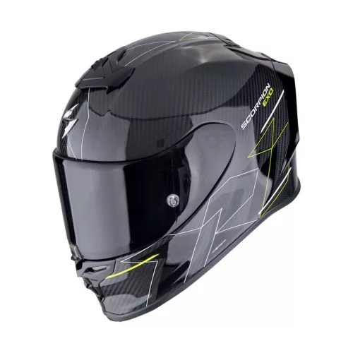 SCORPION EXO-R1 EVO CARBON AIR CYNERGY BLACK/NEON YELLOW zárt bukósisak