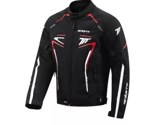 SEVENTY SD-JR65 Black/Red  motoros kabát