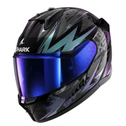 SHARK D-SKWAL 3 Blast-R Black/Green/Purple zárt bukósisak
