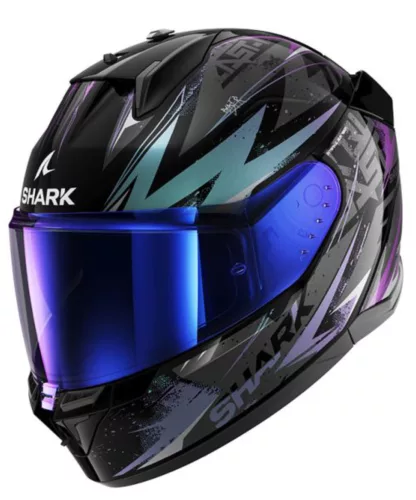 SHARK D-SKWAL 3 Blast-R Black/Green/Purple zárt bukósisak