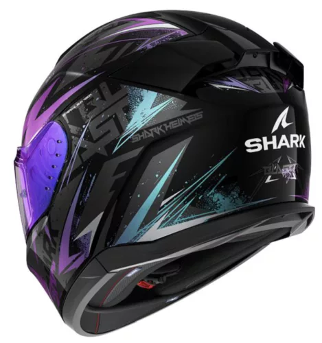 SHARK D-SKWAL 3 Blast-R Black/Green/Purple zárt bukósisak