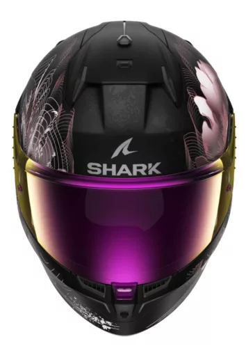 SHARK D-SKWAL 3 MAYFER MATT BLACK/PURPLE/GOLD zárt bukósisak