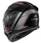 SHARK D-SKWAL 3 Sizler Black/Grey/Red zárt bukósisak