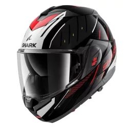 SHARK OXO Rydger Black/Grey/Red felnyitható bukósisak