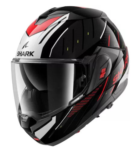 SHARK OXO Rydger Black/Grey/Red felnyitható bukósisak