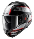 SHARK OXO SIKTER Black/Crome/Grey felnyitható bukósisak