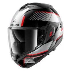 SHARK OXO SIKTER Black/Crome/Grey felnyitható bukósisak