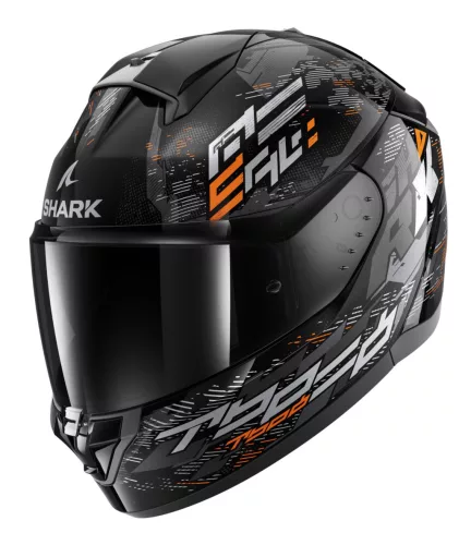 SHARK Ridill 2  Molokai Black/Silver/Orange zárt bukósisak