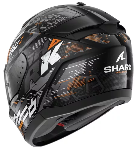 SHARK Ridill 2  Molokai Black/Silver/Orange zárt bukósisak
