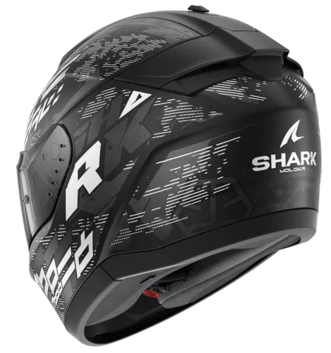 SHARK Ridill 2  Molokai Black/White/Silver zárt bukósisak