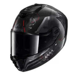   SHARK SPARTAN RS CARBON XBOT SÖTÉTSZÜRKE/PIROS zárt bukósisak