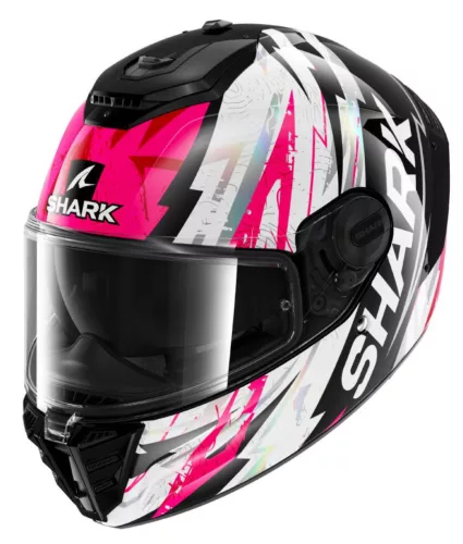 SHARK SPARTAN RS Hibolt Fekete/Króm/Lila  zárt bukósisak