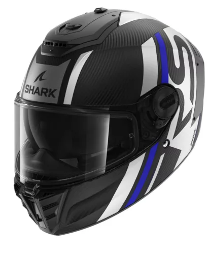 SHARK SPARTAN RS CARBON SHAWN MATT KÉK-EZÜST  zárt bukósisak