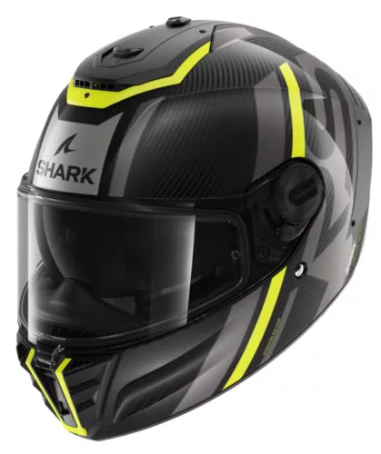 SHARK SPARTAN RS CARBON SHAWN SÁRGA-SÖTÉTSZÜRKE zárt bukósisak