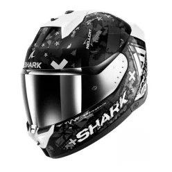   Shark Skwal I3 Hellcat Black/White/Silver zárt bukósisak beépített féklámpával