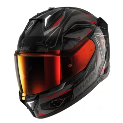   Shark Skwal I3 Linik Black/Grey/Red zárt bukósisak beépített féklámpával
