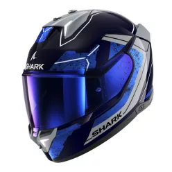   Shark Skwal I3 Rhad Black/Blue/Silver zárt bukósisak beépített féklámpával