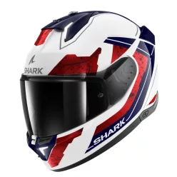   Shark Skwal I3 Rhad White/Red/Blue zárt bukósisak beépített féklámpával