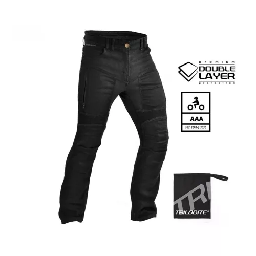 TRILOBITE PARADO DOUBLELAYER AAA MOTOROS FARMERNADRÁG SLIM FIT,FEKETE