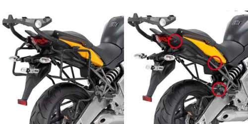 Versys650 oldaldoboz tartók