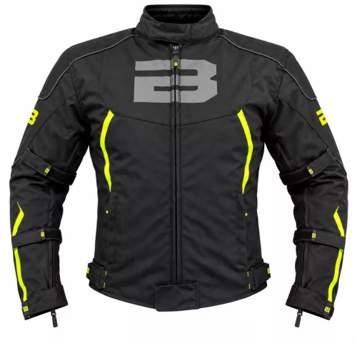 BEAST  BST-1001 Black/Fluo motoros kabát