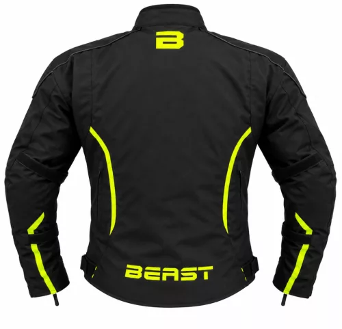 BEAST  BST-1001 Black/Fluo motoros kabát