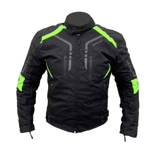 BEAST  BST-3046 Black/Fluo motoros kabát