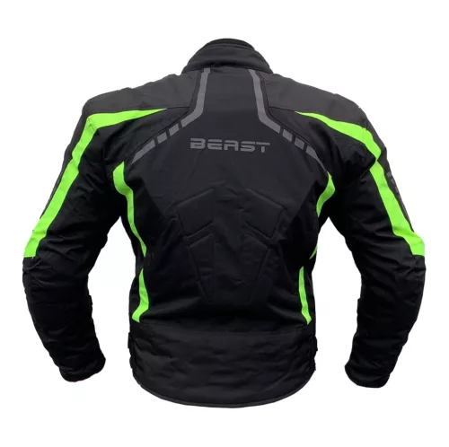 BEAST  BST-3046 Black/Fluo motoros kabát