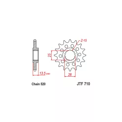 JTF 710 lánckerék