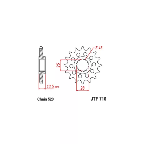 JTF 710 lánckerék
