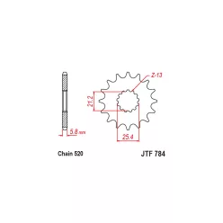 JTF 784 lánckerék