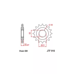 JTF 910 lánckerék