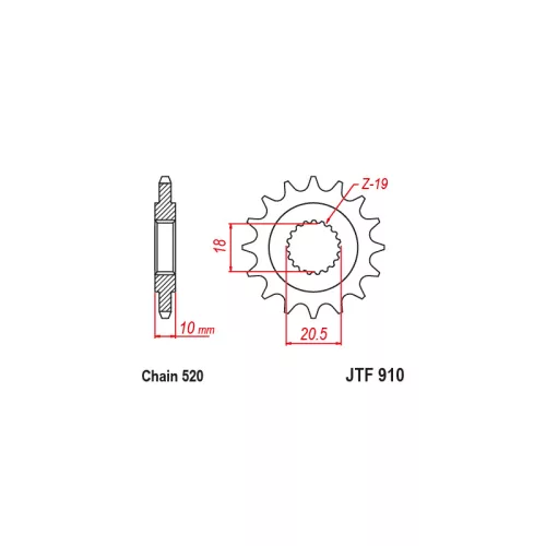 JTF 910 lánckerék